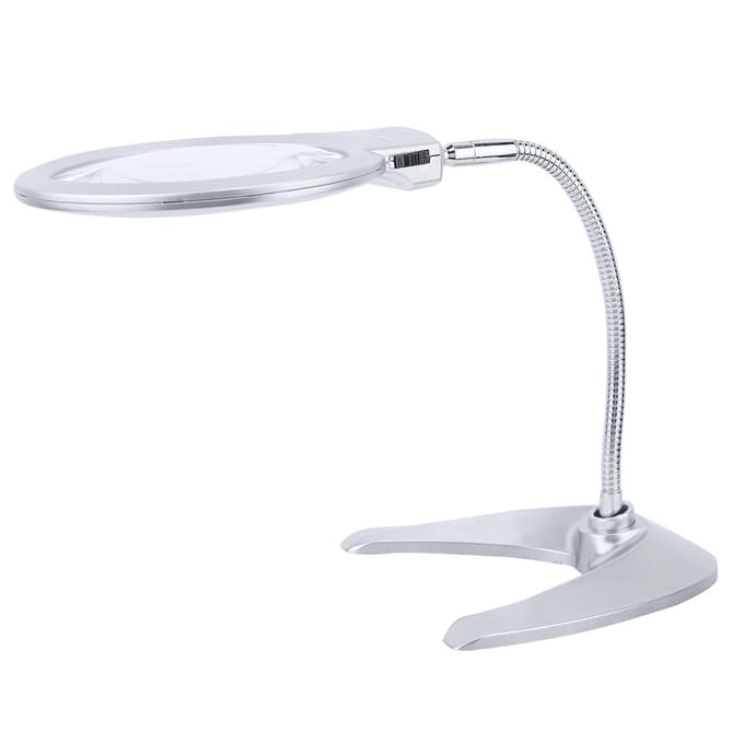 2.5X 5X 130mm Bureau Vergrootglas Vergrootglas met 2 LED Licht wit