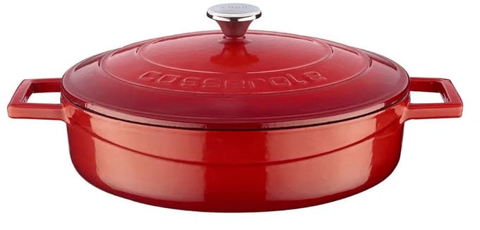 Lava Braadpan - 24 cm - 2.47 liter - Gietijzer - Rood