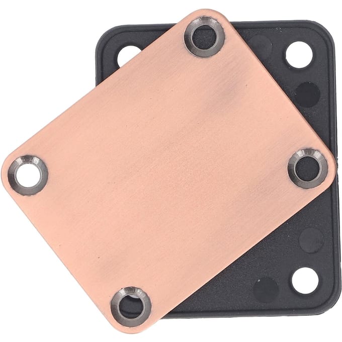 Plaque de cou de guitare 4 vis avec vis pour Telecaster Basse électrique Pièces de rechange Accessoires beige