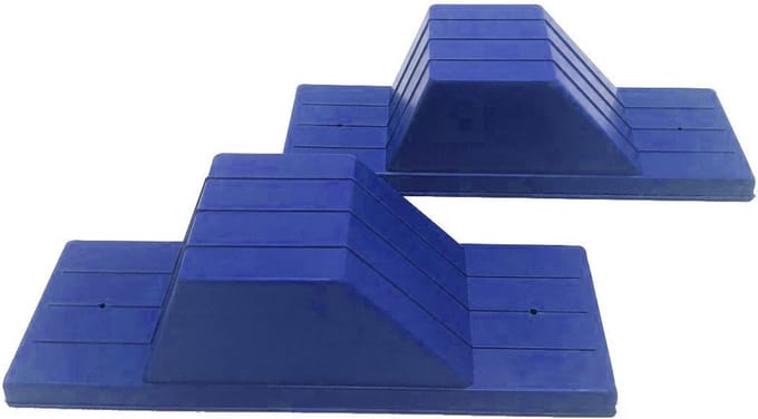 Startblok Set Rubber Blauw, Atletiek, Indoor/Outdoor