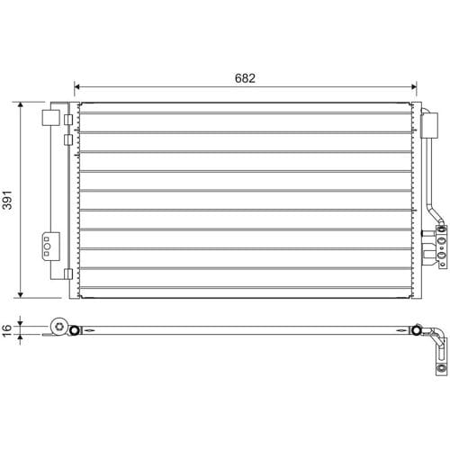 Condensator, airconditioning VALEO 817842