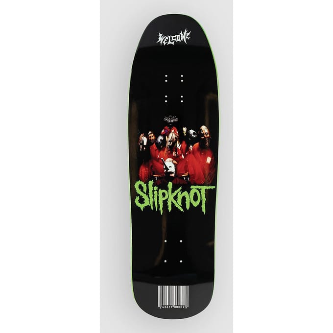 Welcome X Slipknot Self-Titled on Gaia 9.67" Skateboard Deck zwart