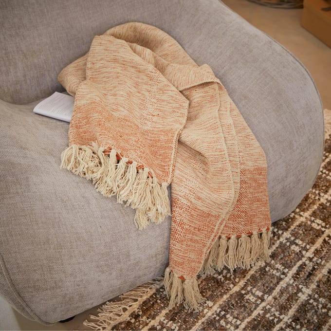 LOBERON Plaid Winlow beige/terracotta