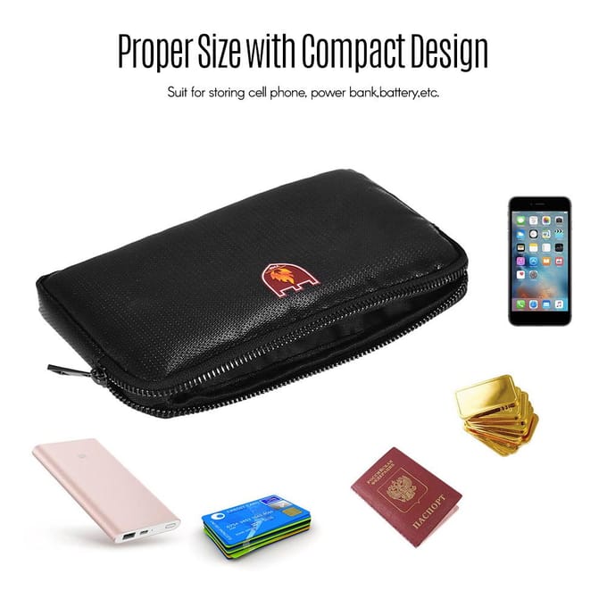 Tragbarer sicherer Organizer feuerfeste Tasche, wasserabweisende Tragebox zwart
