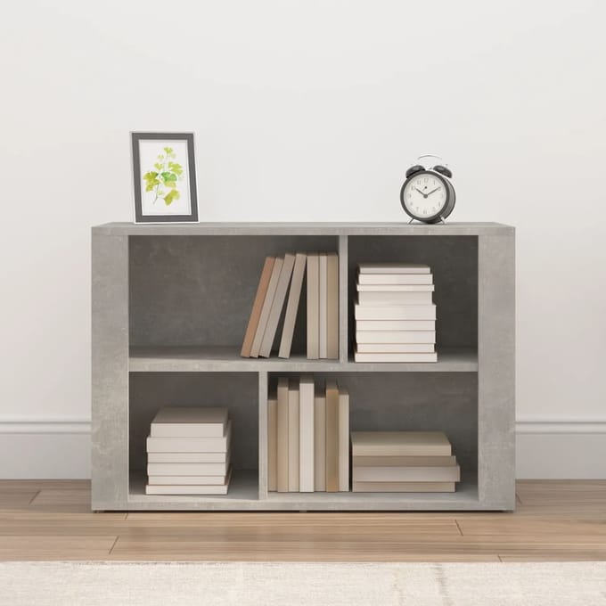 vidaXL - Dressoir - 80x30x54 - cm - bewerkt - hout - betongrijs