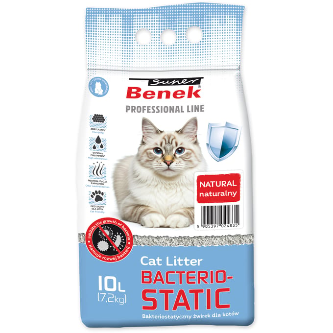 10L Super Benek Bacteriostatische kattenbakvulling