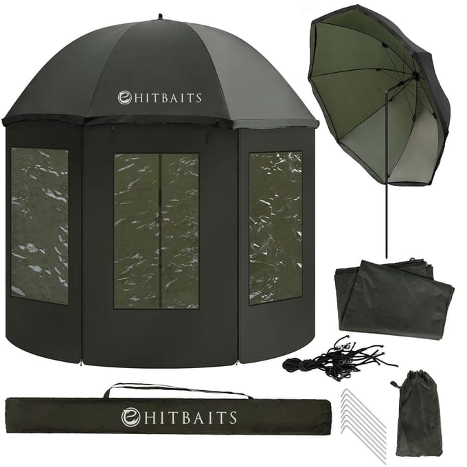 Hitbaits Alpha - Visparaplu - Waterdicht - 240 cm