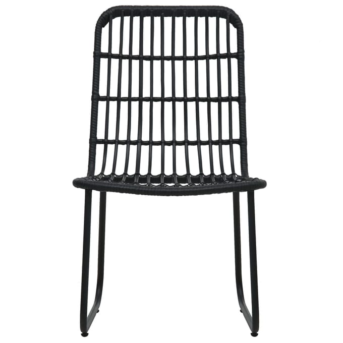 vidaXL - Tuinstoelen - 2 - st - poly - rattan - zwart
