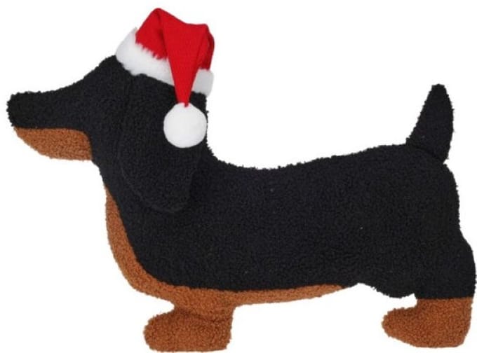 Home & Styling Sierkussen Hondje - 38cm - Zwart