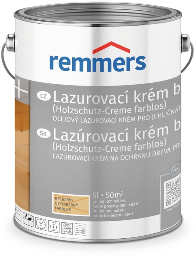 Remmers - Lasuurcrème 3-in-1 5 l, Kleurloos