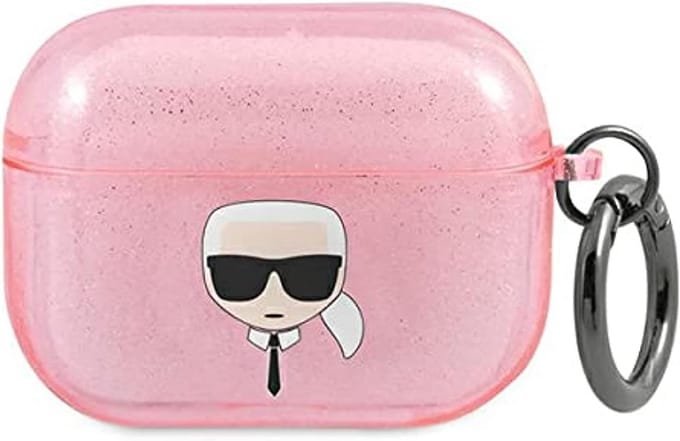 Luxe Glitter Case voor AirPods Pro met Iconisch Hoofdontwerp