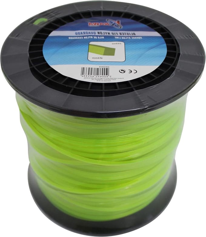 Kawapower KW100-9 nylondraad voor grastrimmer, 3 mm, 255 m, vierkant