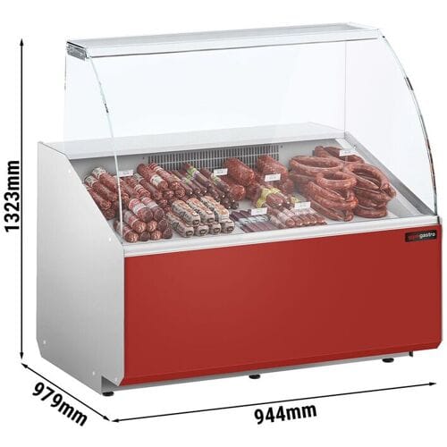 GGM Gastro Kühltheke - 1000mm - Frontblende Dunkelrot