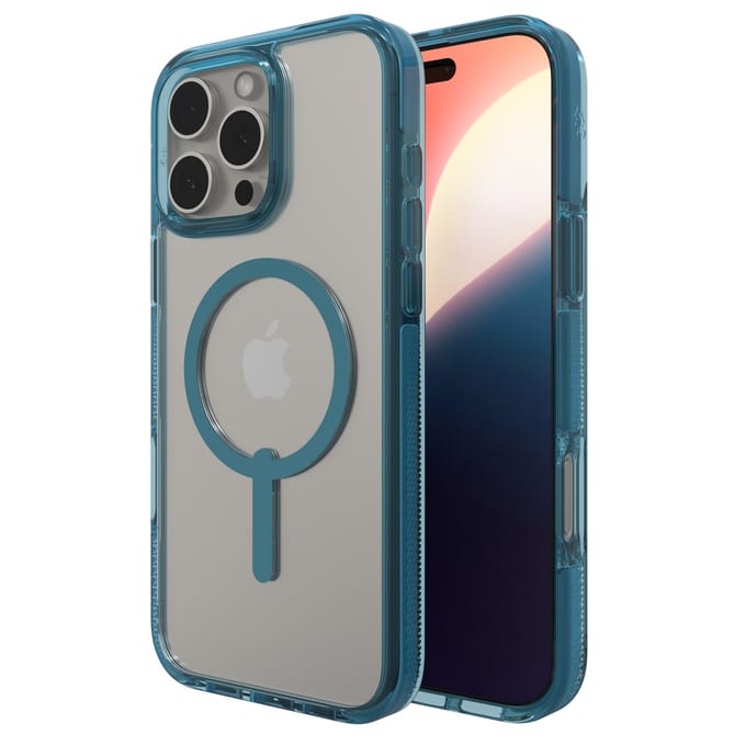 ZAGG Santa Cruz Snap Case met MagSafe voor de Apple iPhone 16 Pro Max - Clear / Blue