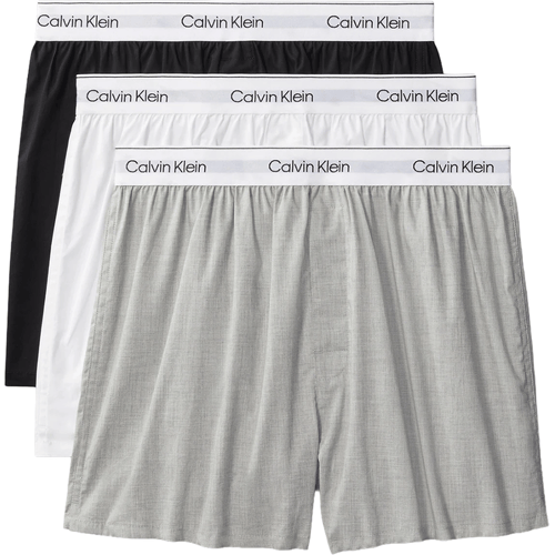 Calvin Klein 3-pack smalle boxershorts - Icon Cotton Stretch - zwart, wit, grijs M