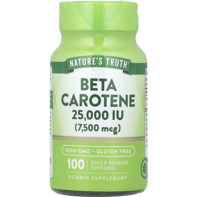 Nature'S Truth, Bèta-caroteen, 7.500 mcg(25.000 IE), 100 Softgels