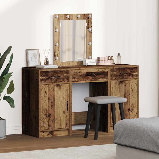 vidaXL - Kaptafel - Bruin - 50 - x - 41 - x - 135 - cm - Bewerkt - hout