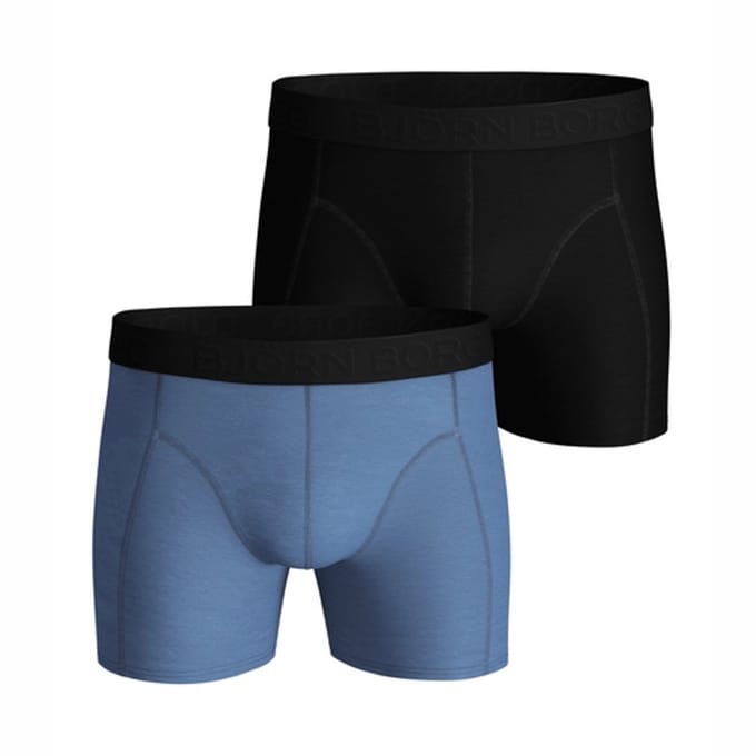 Boxershort Björn Borg Men Core Shorts Sammy Coffee Solid Blue Yonder (2 pack)-S