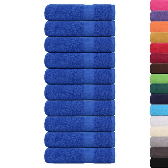 vidaXL - Handdoeken - FROGN - 10 - st - 50x100 - cm - 360 - g/m² - blauw