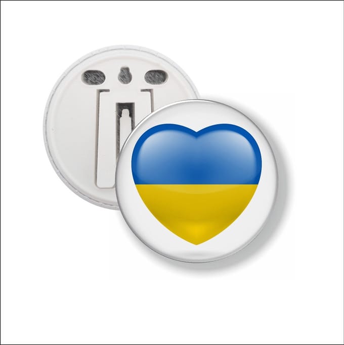 Button Met Clip - Hart Oekraine