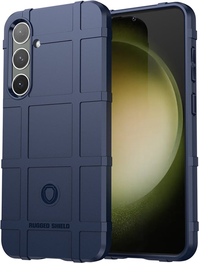 MobyDefend Hoesje - Geschikt voor Samsung Galaxy S24 Plus (S24+) - Rugged Shield TPU Backcover - Blauw