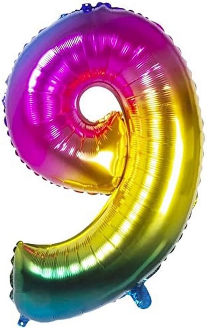 Folieballon Vlinder, Regenboogkleuren, 86 cm, Groot
