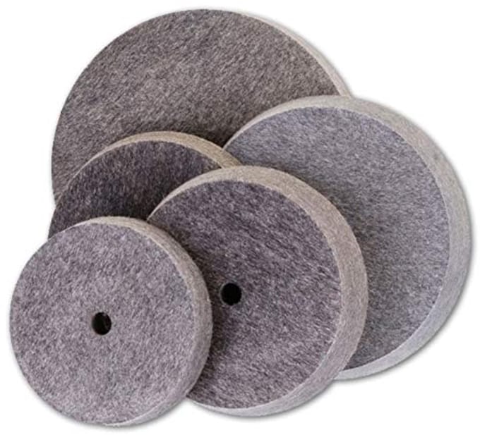 Vilten Polijstschijf 150 x 20 x 14 mm - Schuin 15° voor Professionele Slijpers