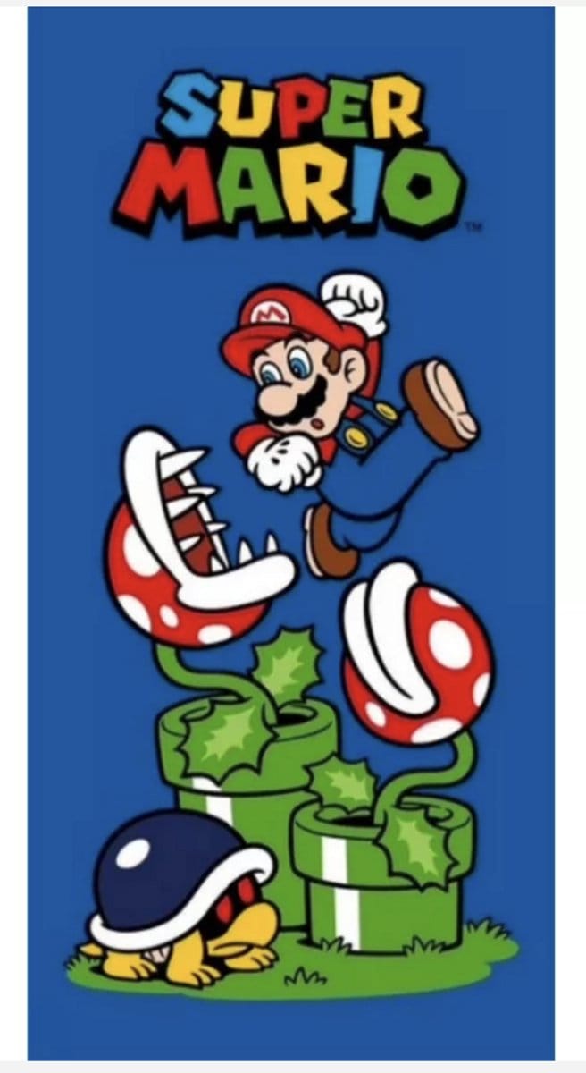 Super Mario Strandlaken Badlaken 70x140 Polyester Snel drogend