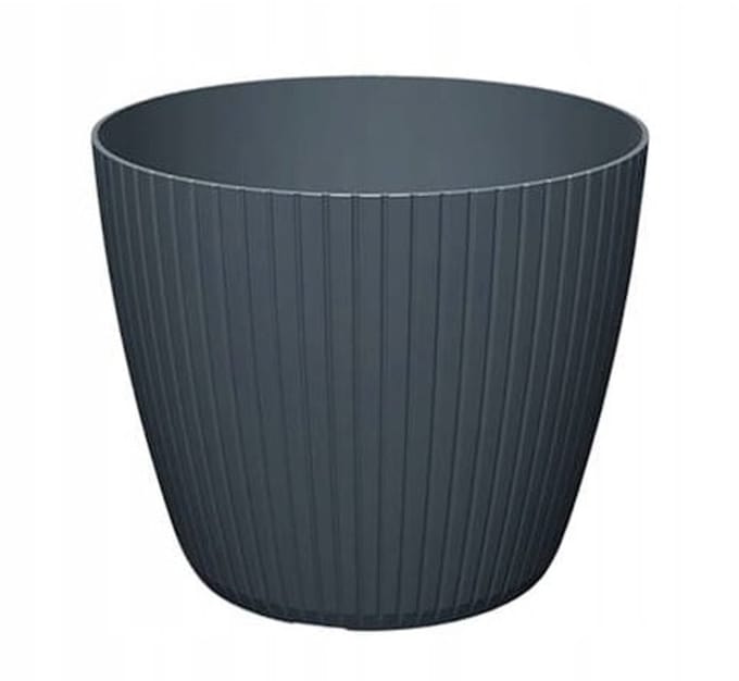 Prosperplast Lamia - Bloempot - Antraciet - 13,8x11,5 cm - Plastic