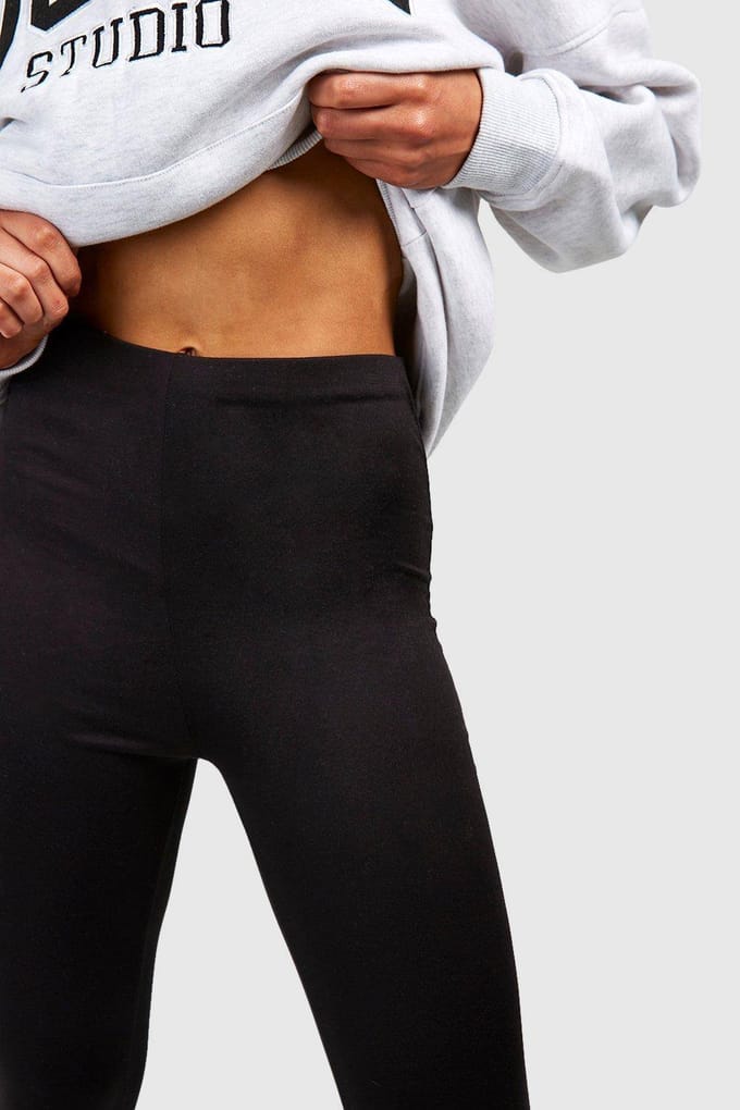 boohoo Dames Basics 2-Pack Hooggetailleerde Core Jersey Leggings | Zwart | Maat: 34