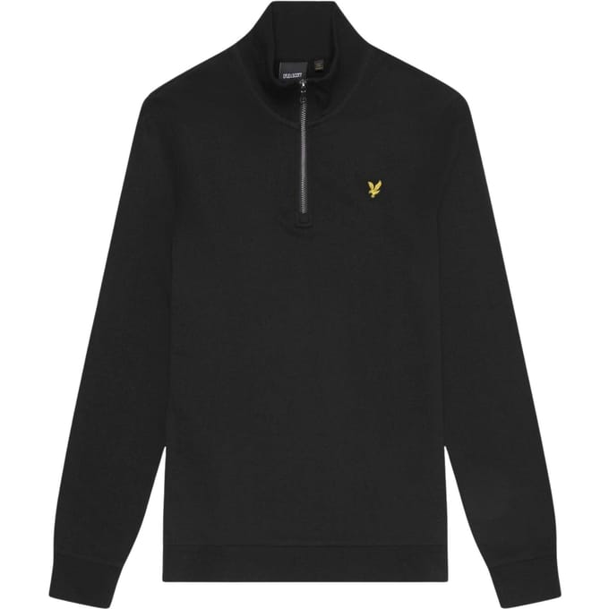 Sweaters Lyle &amp; Scott ML2022V LOOPBACK QUARTER ZIP SWEAT-Z865 JET BLACK