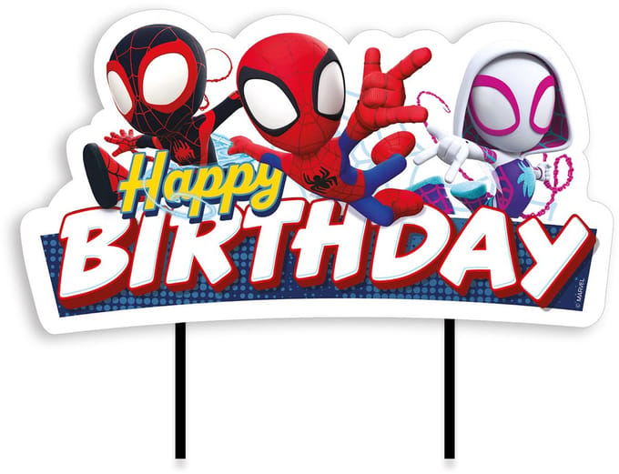 Dekora Spidey Hero Happy Birthday Cake Topper 17 cm