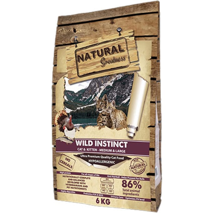 NATURAL GREATNESS - CAT - DRY - WILD INSTINCT MEDIUM & LARGE BREED - 600gr