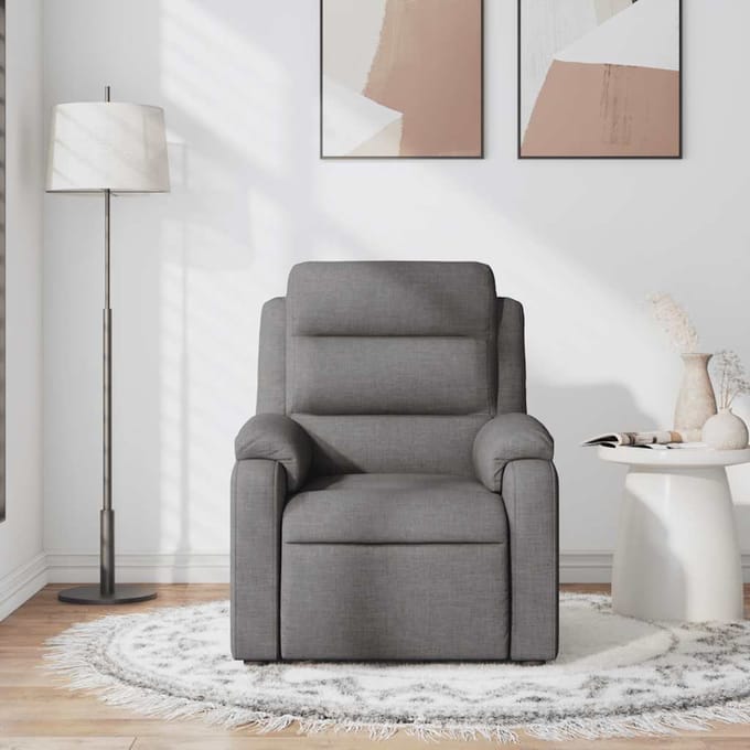 Vidaxl Klapbare Massagestoel, Donkergrijs, Bekleed met Stof