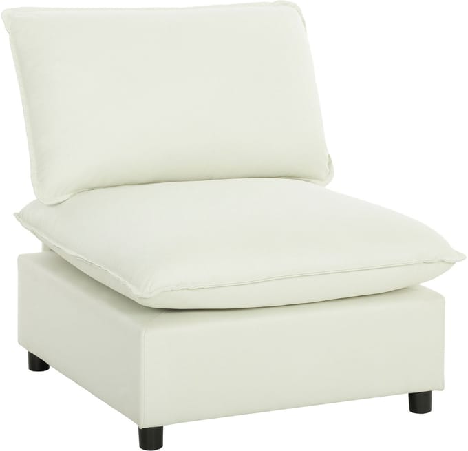 HOMCOM-Fauteuil-Linnen-146 x 85 x 78 cm-Crème
