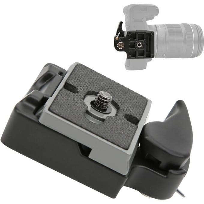 Kogelkop Snelkoppelingsplaat Klem Adapter Stabilisatorplaten voor Manfrotto 200PL-14 gray