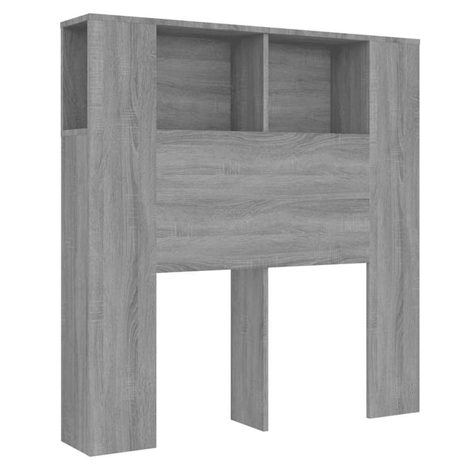 vidaXL - Hoofdbordkast - 100x18,5x102,5 - cm - grijs - sonoma - eikenkleurig