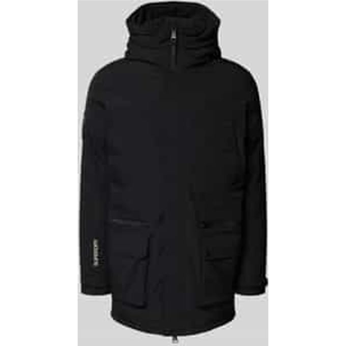 Superdry City Gewatteerde Parka Jas Zwart Grootte: L