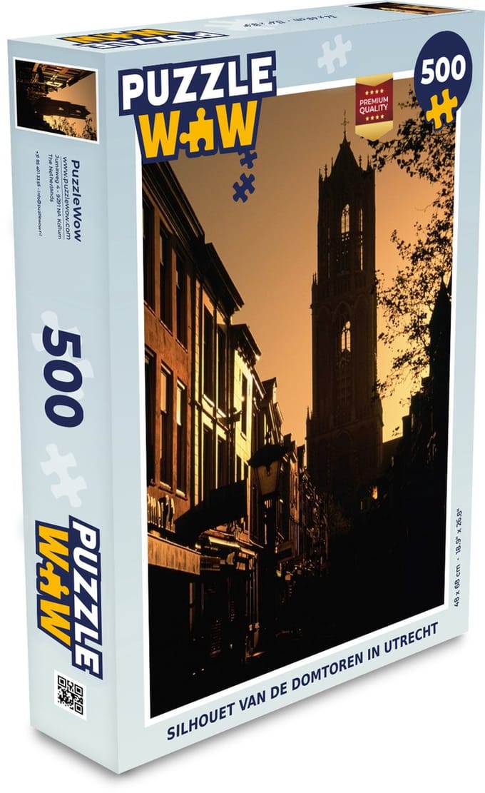 Puzzel Utrecht - Toren - Silhouette - Legpuzzel - Puzzel 500 stukjes