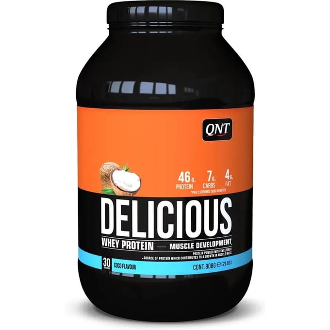 QNT|Delicious Whey|Protein Eiwitpoeder|Eiwitshake| 908 gr |kokosnoot