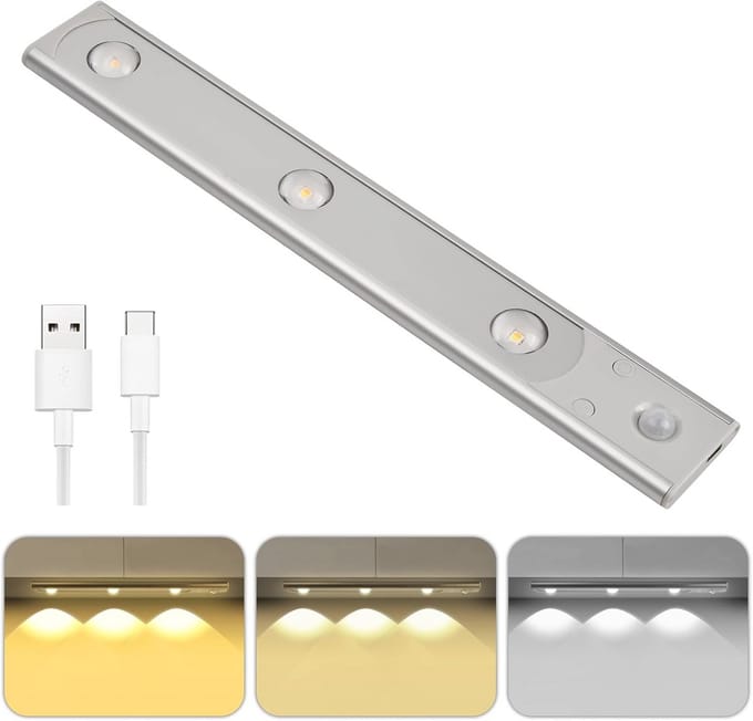 Kastlamp met bewegingsmelder en oplaadbare LED-verlichting