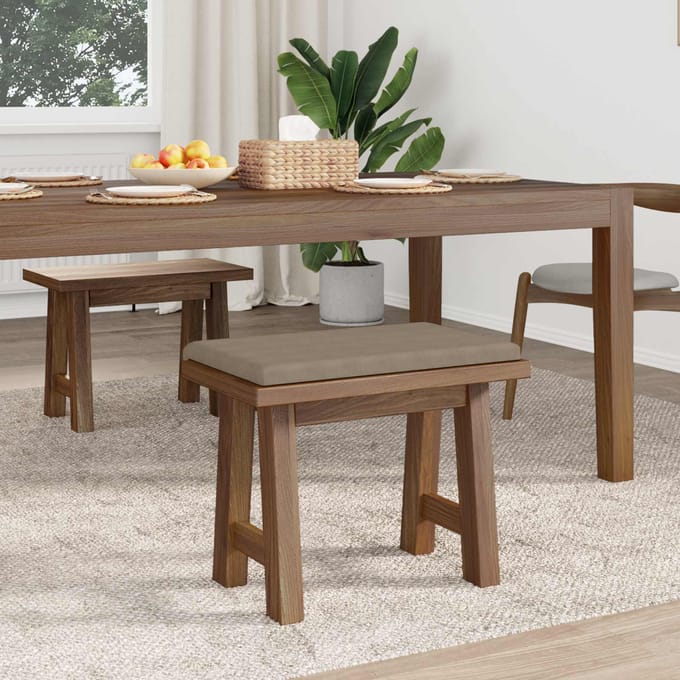 vidaXL - Bankkussen - Microvezel - Taupe - Diepte - 35 - cm