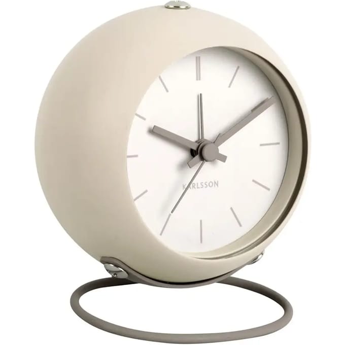 Karlsson Tafelklok Nirvana Globe - Grijs - Ø21cm - Modern