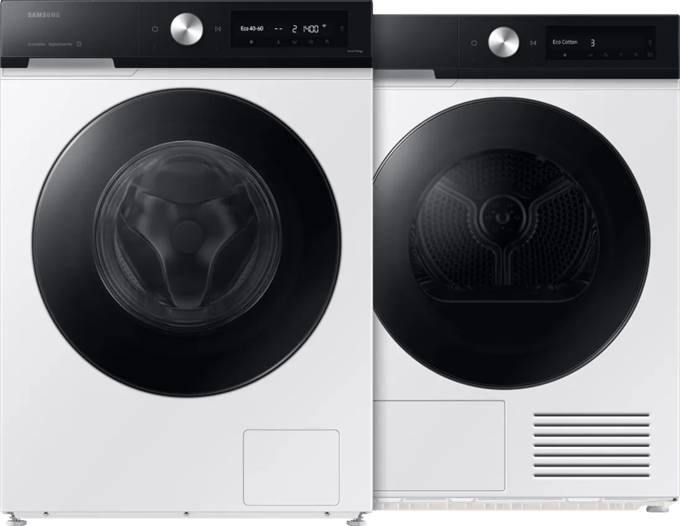 Samsung WW90DB7U94GE AI Wash + Samsung DV90DB7845GEU3 QuickDrive