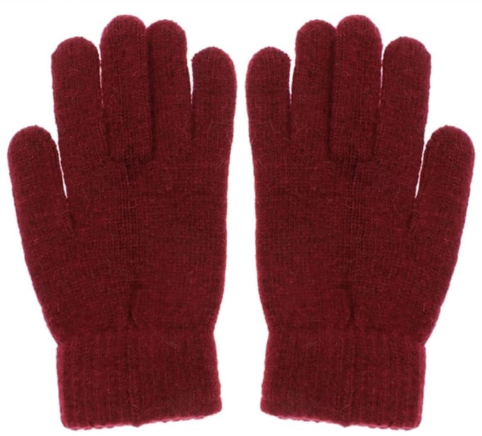 Scoby - Dames Handschoenen - Wollen Handschoenen - Winter - Winter Handschoenen - Rood - One Size