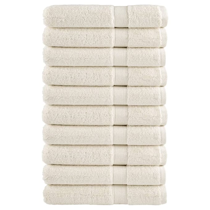 vidaXL - Saunadoeken - SOLUND - 10 - st - 600 - g/m² - 80x200 - cm - crèmekleurig