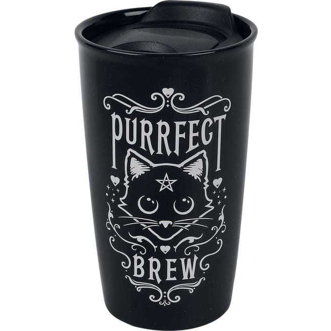 Alchemy England - Gothic Mok - Purrfect Brew - voor Geen - zwart-wit