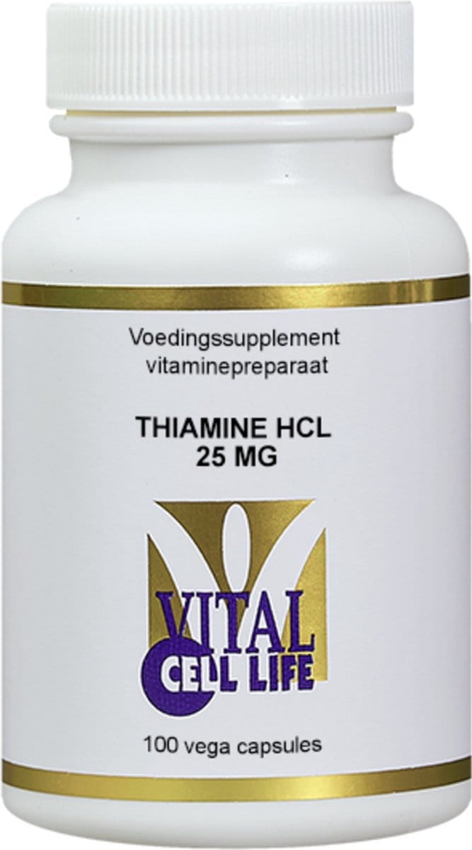 Vital Cell Life Thiamine HCL 25mg 100 Vegetarische capsules