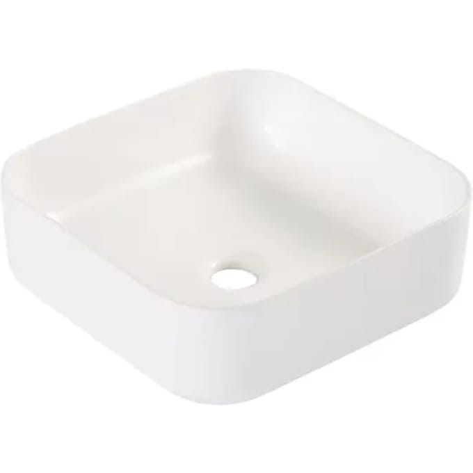Differnz Waskom Nila - Keramiek - Vierkant - Mat Wit - 38x38x13cm