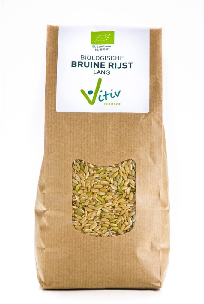 Vitiv Rijst bruin lang bio 1 Kilogram